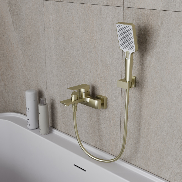 Смеситель для ванны Oliveeka D OL-639003A-BG, золото матовое