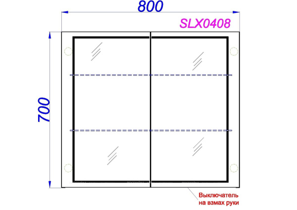 Зеркальный шкаф Aqwella Simplex В8 SLX0408