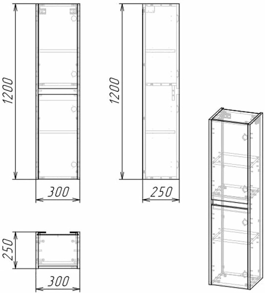 Пенал подвесной Grossman СМАРТ  303011 веллингтон/графит