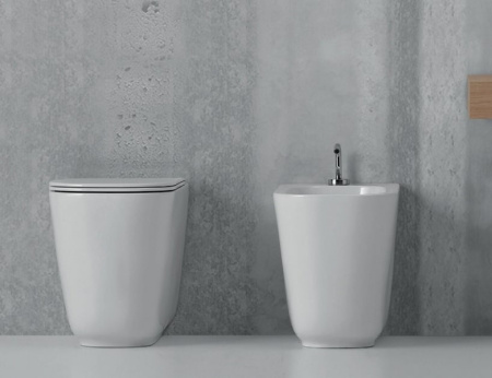 Биде напольное Kerasan Tribeca 512001 белый глянец