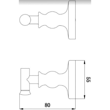 Крючок одинарный RUSH Crete1 CR35210