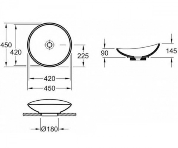 Раковина накладная Villeroy&Boch My Nature 411045R1