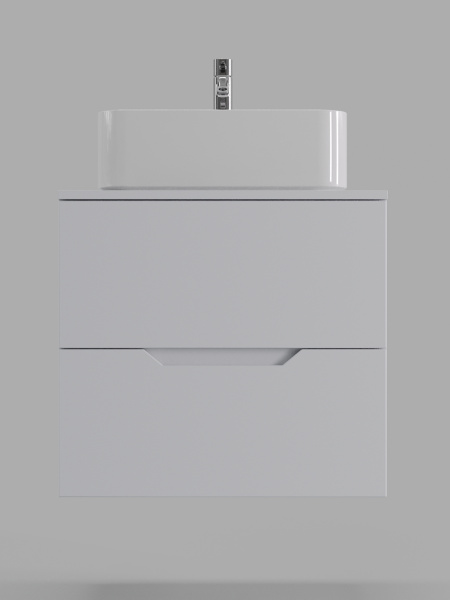 Тумба с раковиной подвесная 60 см Orange Line Li-60TuwMDF+B02-460W белый