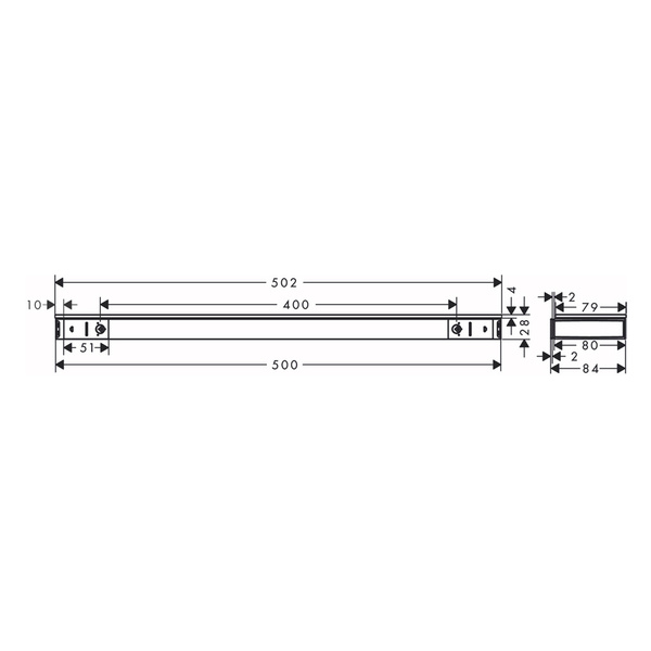 Полочка для душа Hansgrohe Rainfinity Shelf 500 26844990 полированное золото