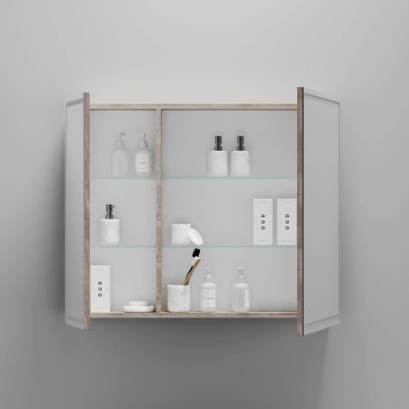 Зеркало-шкаф с подсветкой (89х74) Sancos Mirror MI90EG