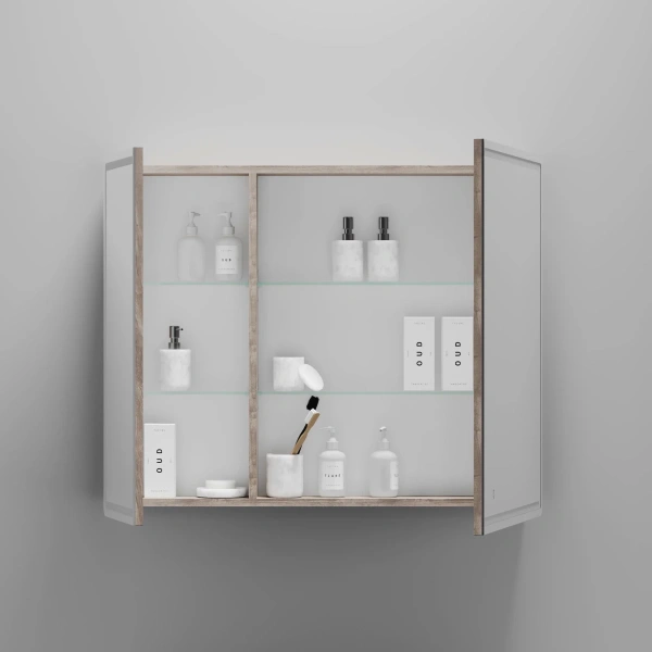 Зеркало-шкаф с подсветкой (89х74) Sancos Mirror MI90EG