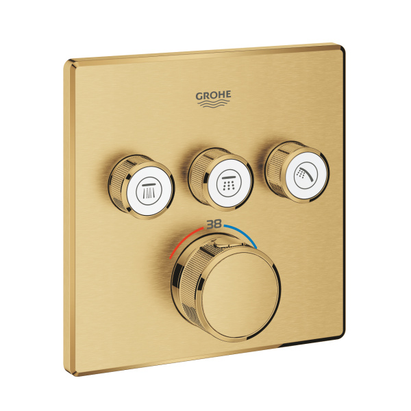 Термостат для ванны с душем 3 источника Grohe Grohtherm SmartControl 29126 GN0 (29126GN0) холодный рассвет матовый Термостат для ванны с душем 3 источника Grohe Grohtherm SmartControl 29126 GN0 (29126GN0) холодный рассвет матовый