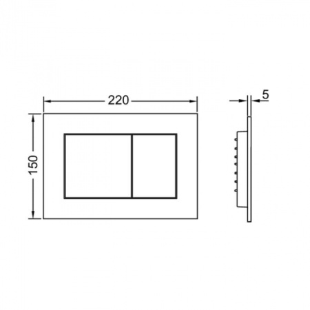 Клавиша смыва Tece Now 9240405
