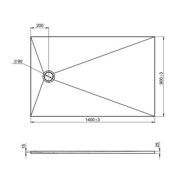 Душевой поддон Jacob Delafon Tolbiac (140x90) E6D333RU-NGM