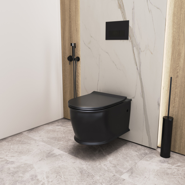 Унитаз подвесной безободковый Grossman Retro GR-4482BMS с сиденьем микролифт