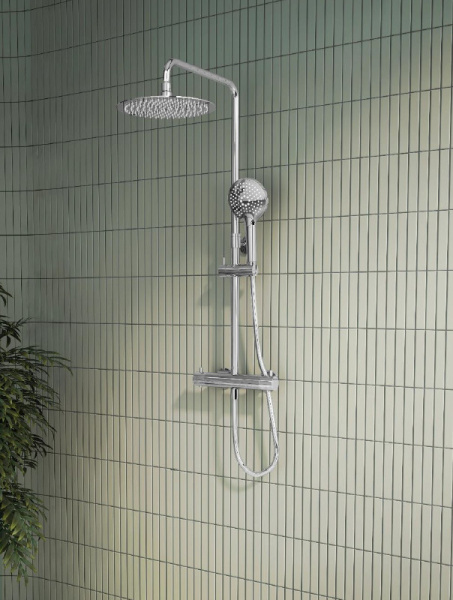 Душевая система Vitra Aquaheat Bliss 240 2F термостатическая A47205EXP, хром 