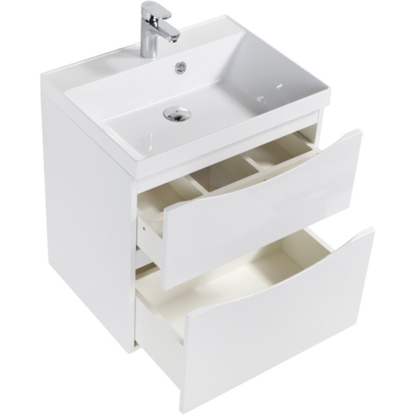 База под раковину подвесная BelBagno MARINO-CER-600-2C-SO-BL-P Bianco Lucido