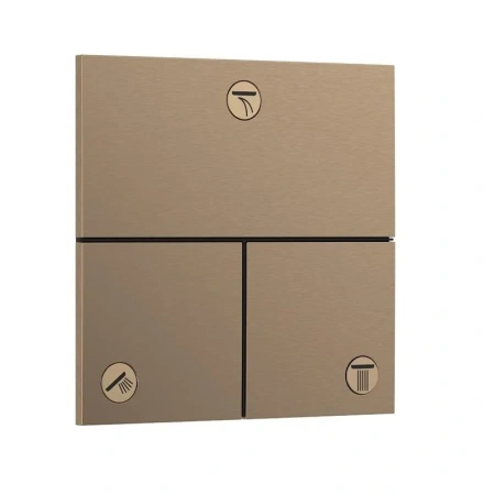 Переключатель потоков на 3 положения Hansgrohe ShowerSelect Comfort Е 15573140 шлифованная бронза