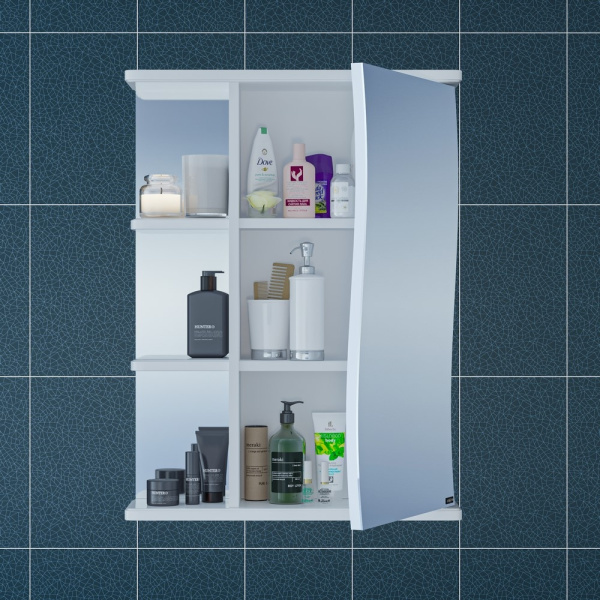 Зеркальный шкаф (55х70)  СаНта Волна 55 101010