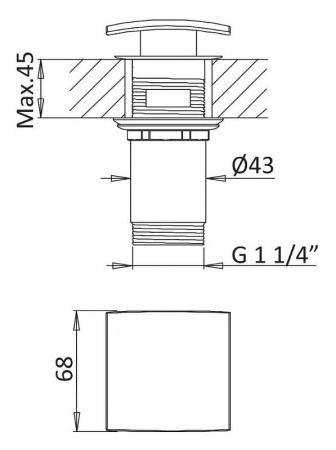 Смеситель для раковины Cezares Porta PORTA-BLI2-SR