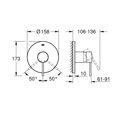 Смеситель для душа Grohe Essence New 24168 001 (24168001) хром