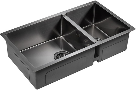 Кухонная мойка Paulmark  Axel PM227844-GM вороненая сталь