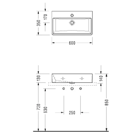 Раковина Serel Minimal (60x35) 2046TXS110H