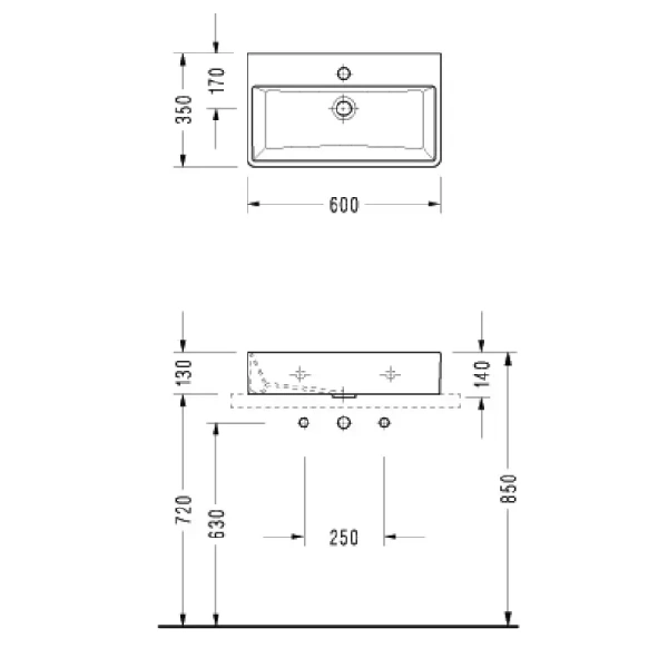 Раковина Serel Minimal (60x35) 2046TXS110H