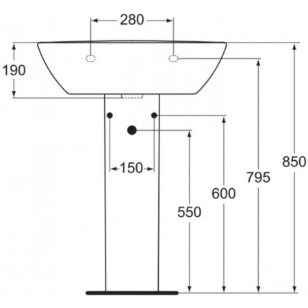 Пьедестал для раковины Ideal Standard Oceane W306201