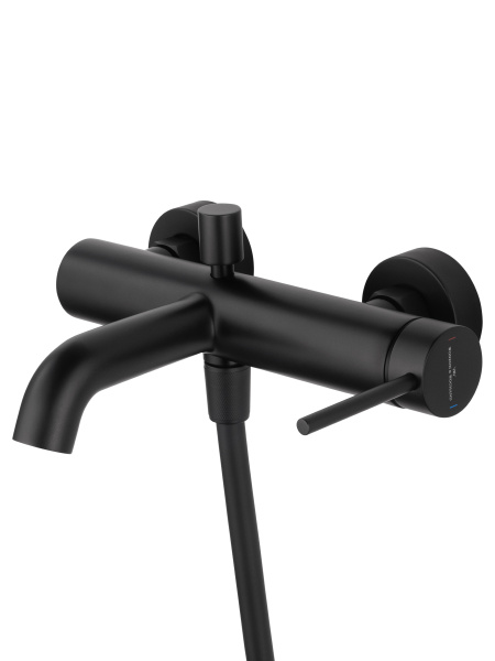 Смеситель для ванны с душем WONZON & WOGHAND STICK, черный матовый WW-88639017-MB