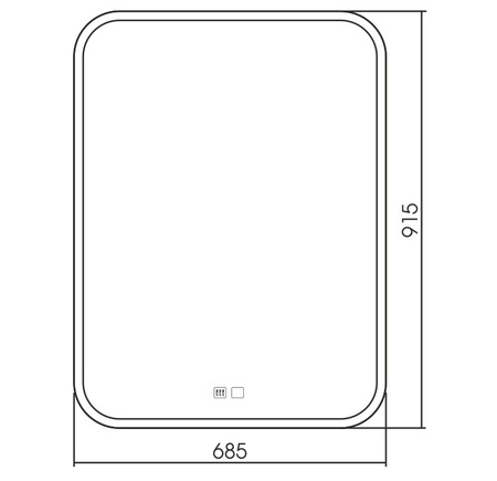 Зеркало (68,5х91,5) Silver Mirrors Stiv neo LED-00002421