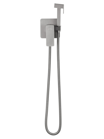 Смеситель с гигиеническим душем встраиваемый WONZON & WOGHAND EDGE, темный графит WW-88829003-BGM