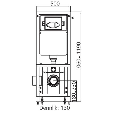 Комплект унитаза с инсталляцией SantiLine SL-5007+SL-01