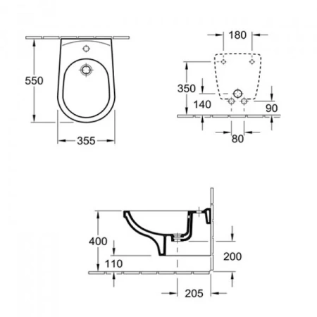 Биде подвесное Gustavsberg Saval 2.0 7G430001