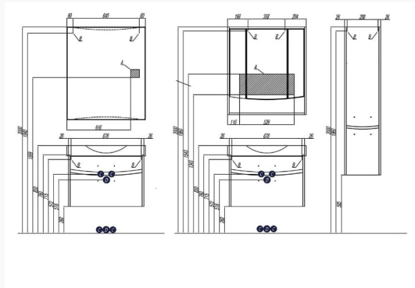 Тумба с раковиной Акватон Инфинити 76 1A1920K1IF010