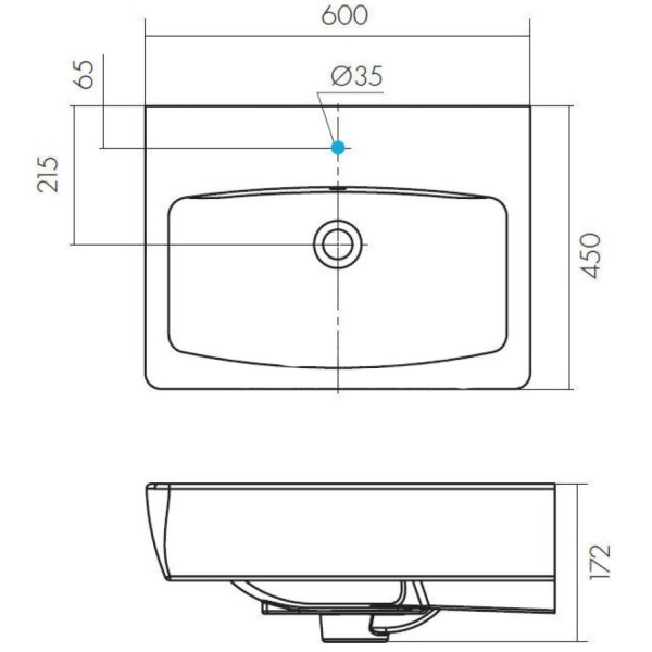 Раковина подвесная (60х45) Aquaton Нео 60 1WH302186