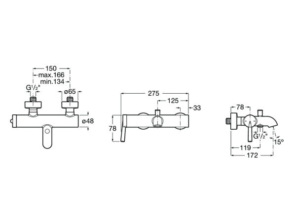 Смеситель для ванны Roca Pals 5A026DC00