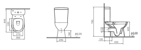 Напольный унитаз Vitra Norm Zeitgeist 9864B099-7208