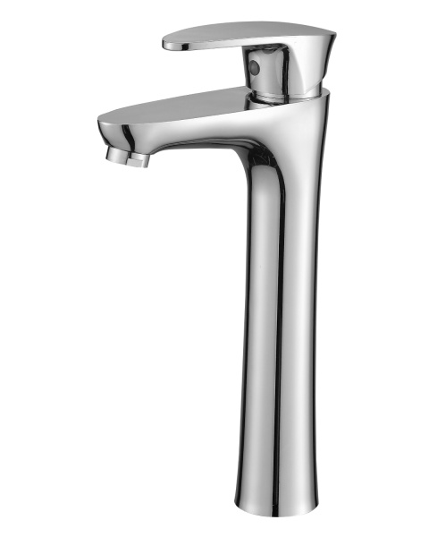 Смеситель для накладной раковины однорычажный полимерный высокий OneLife P09-121cr хром