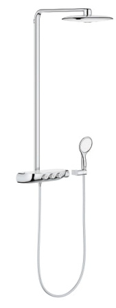 Душевая система с термостатом для настенного монтажа Grohe Rainshower System SmartControl 360 DUO 26250 LS0 (26250LS0) белая луна