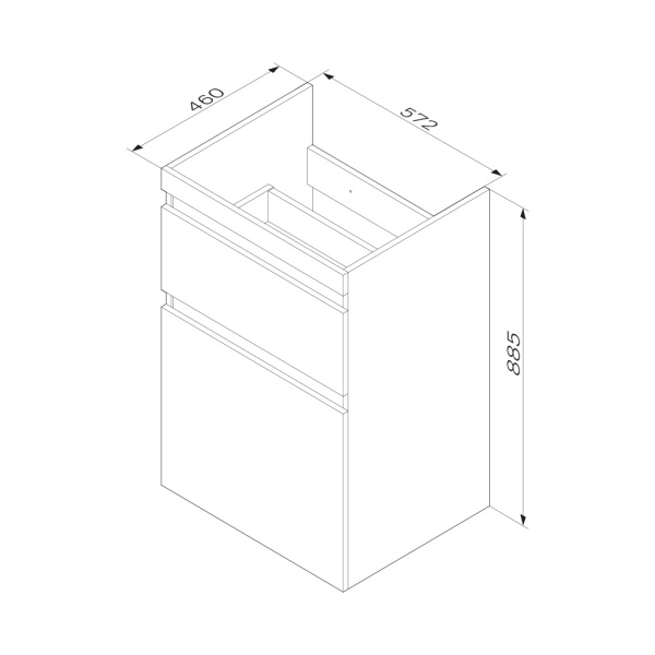 Тумба под раковину  60 Am.Pm X-Joy M85AFSX0602WG