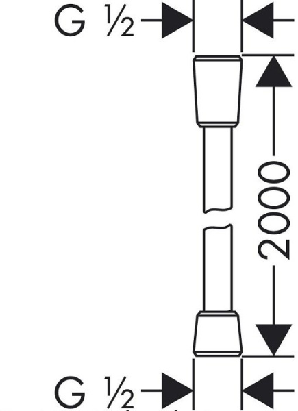 Шланг душеваой Hansgrohe Isiflex 28274000 Шланг душеваой Hansgrohe Isiflex 28274000