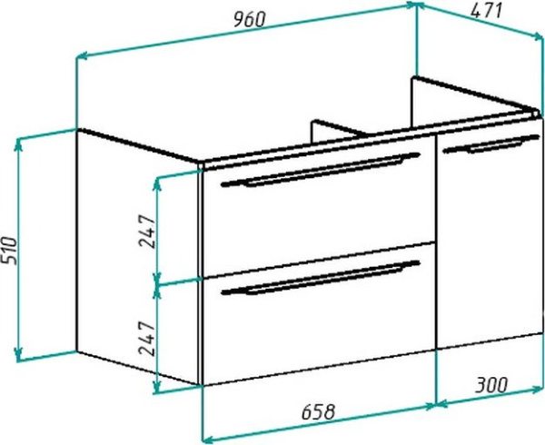 Тумба под раковину Bellezza Луиджи 100 4639217270454