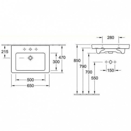 Pаковина Villeroy & Boch Subway 2.0 7113FA01