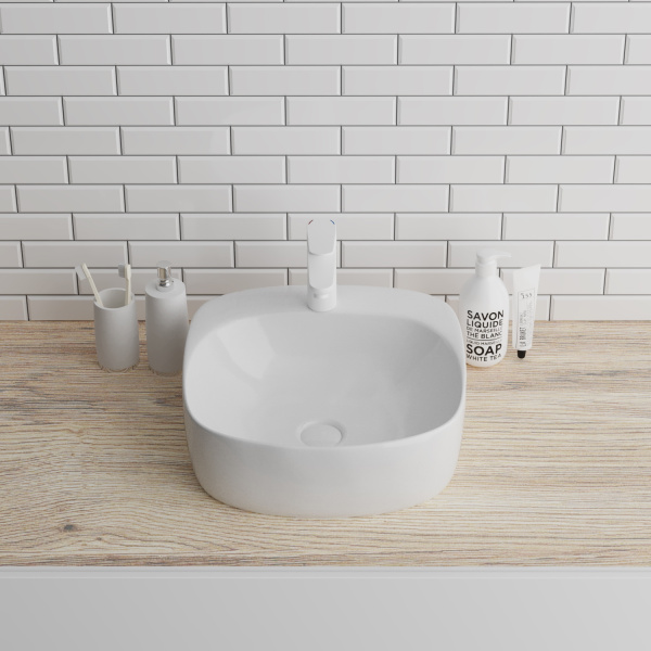 Раковина накладная (41,5х42) Grossman  GR-3028, белый