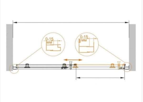 Душевая дверь Cezares ECO-O-BF-1-140-C-Cr