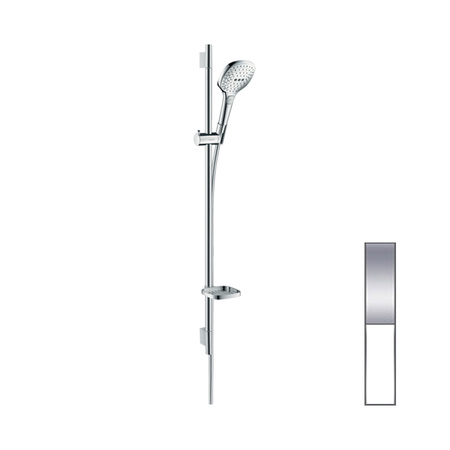Душевой гарнитур с мыльницей Hansgrohe Raindance Select 120 3jet EcoSmart 26623400 белый/хром