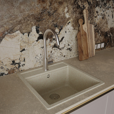 Кухонный смеситель Oliveeka OL-963002-BN, никель матовый