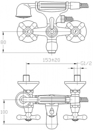 Смеситель для ванны MOFEM TREFF 141-0013-07