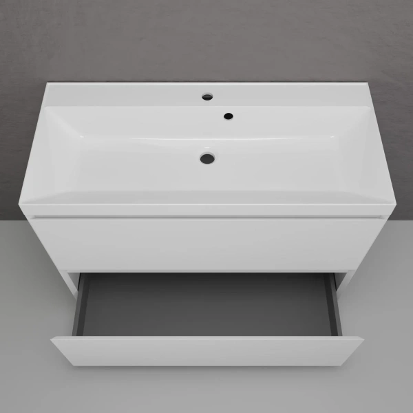 Тумба напольная без раковины 100 см Style Line Манхэттен ЛС-00002368 белый матовый