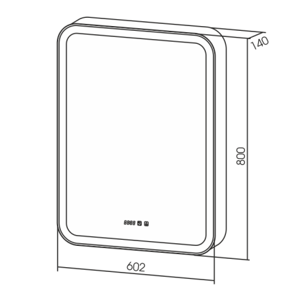Зеркало-шкаф (60х80) Silver Mirrors Фиджи 60  LED-00002363