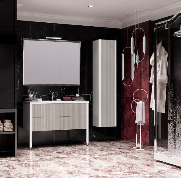 Пенал Opadiris Рубинно, универсальный, цвет Серый глянцевый 00-00006370