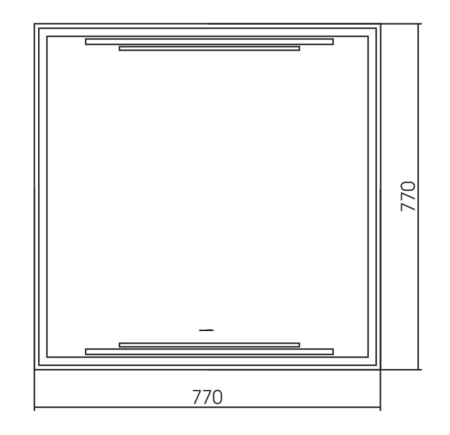 Зеркало (77х77) Silver Mirrors  Атриум LED-00002640
