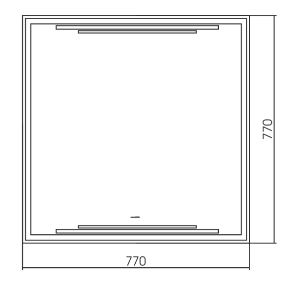 Зеркало (77х77) Silver Mirrors  Атриум LED-00002640