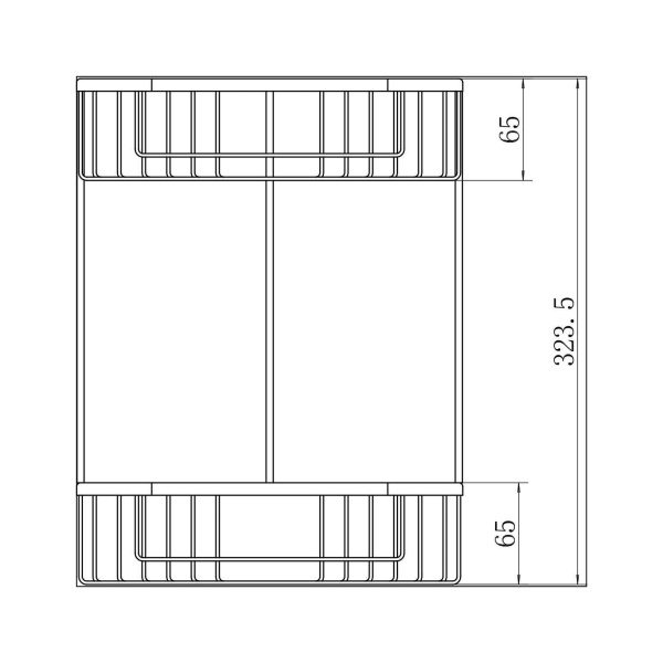Полка угловая двухярусная черная FASHUN A335-1